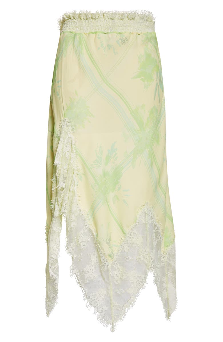 Collina Strada Lemon Picnic Waterlily Asymmetric Crepe Midi Skirt, Alternate, color, Lemon Picnic