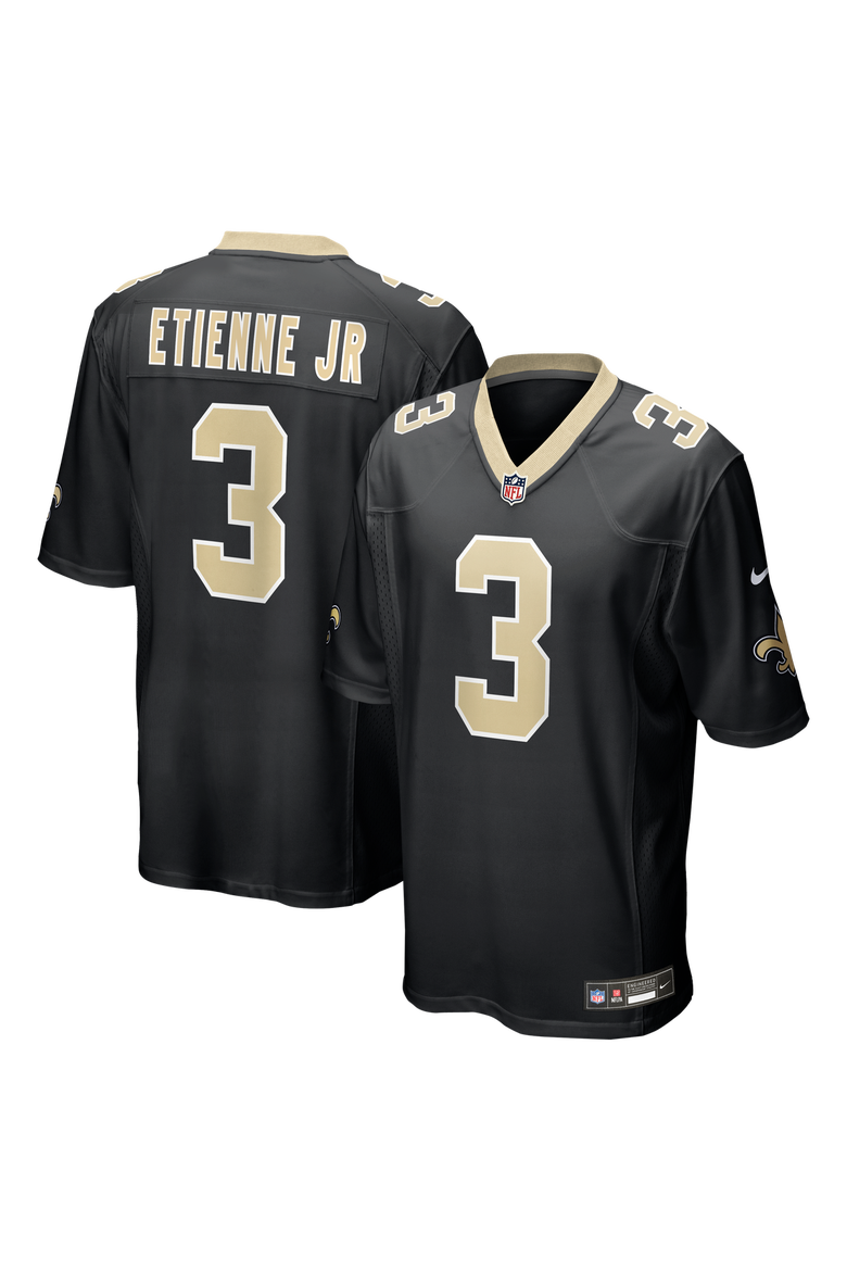 Youth Nike Travis Etienne Jr Black New Orleans Saints Game Jersey, Main, color, Black