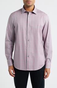 Bugatchi James OoohCotton® Check Button-Up Shirt