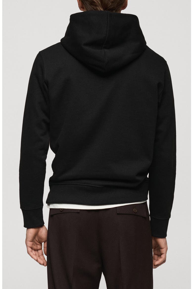 Cotton Blend Hoodie, Alternate, color, BLACK