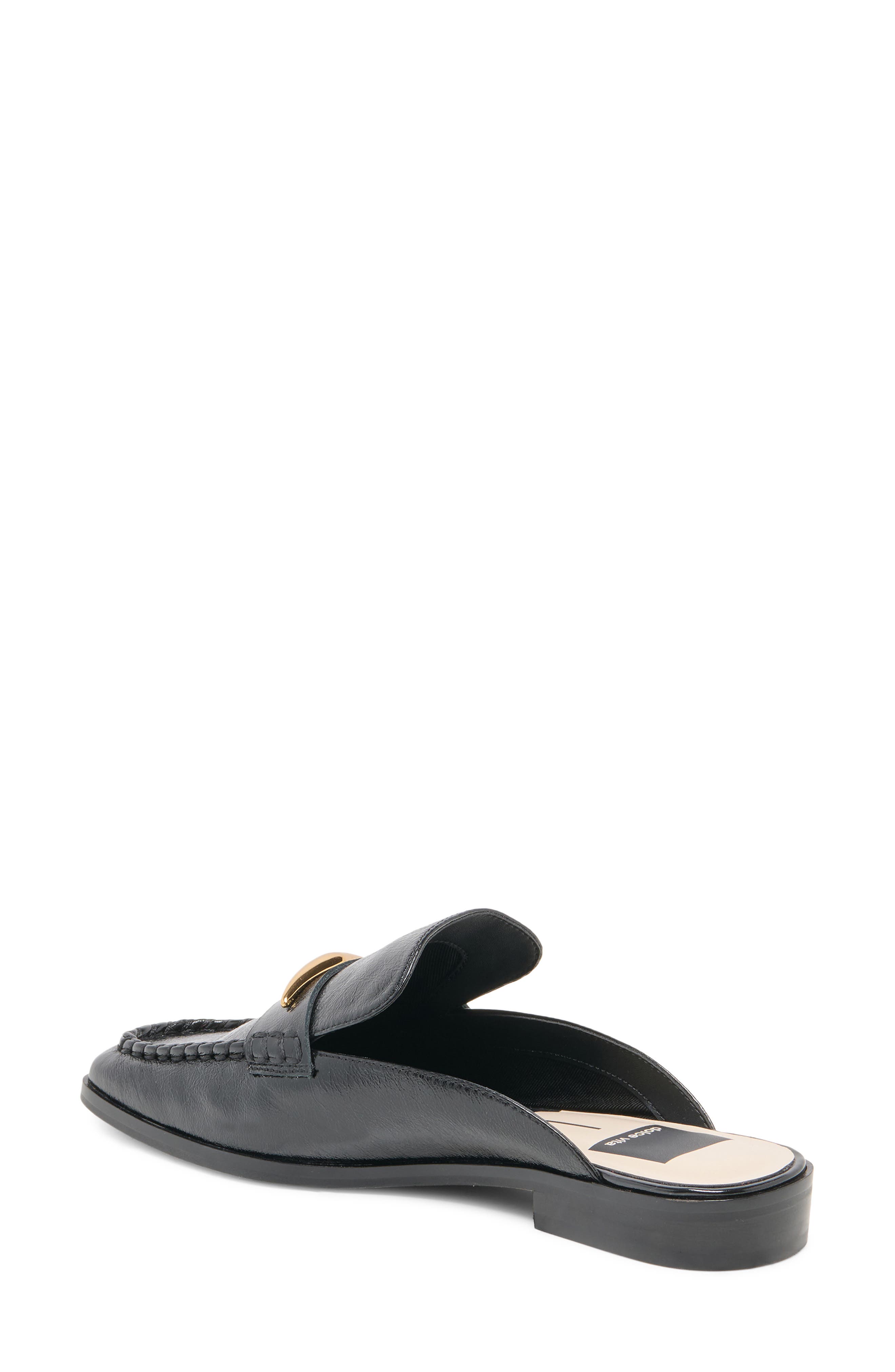 Bowey Mule, Alternate, color, BLACK LEATHER