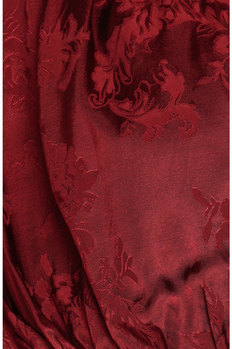 Bowman Floral Jacquard Crop Top, Alternate, color, WINE