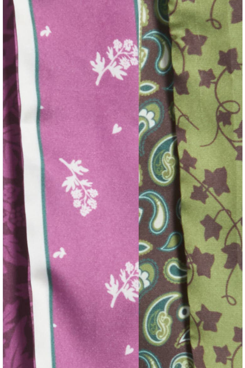 Set of 2 Assorted Ribbon Scarves, Alternate, color, GREEN- PURPLE