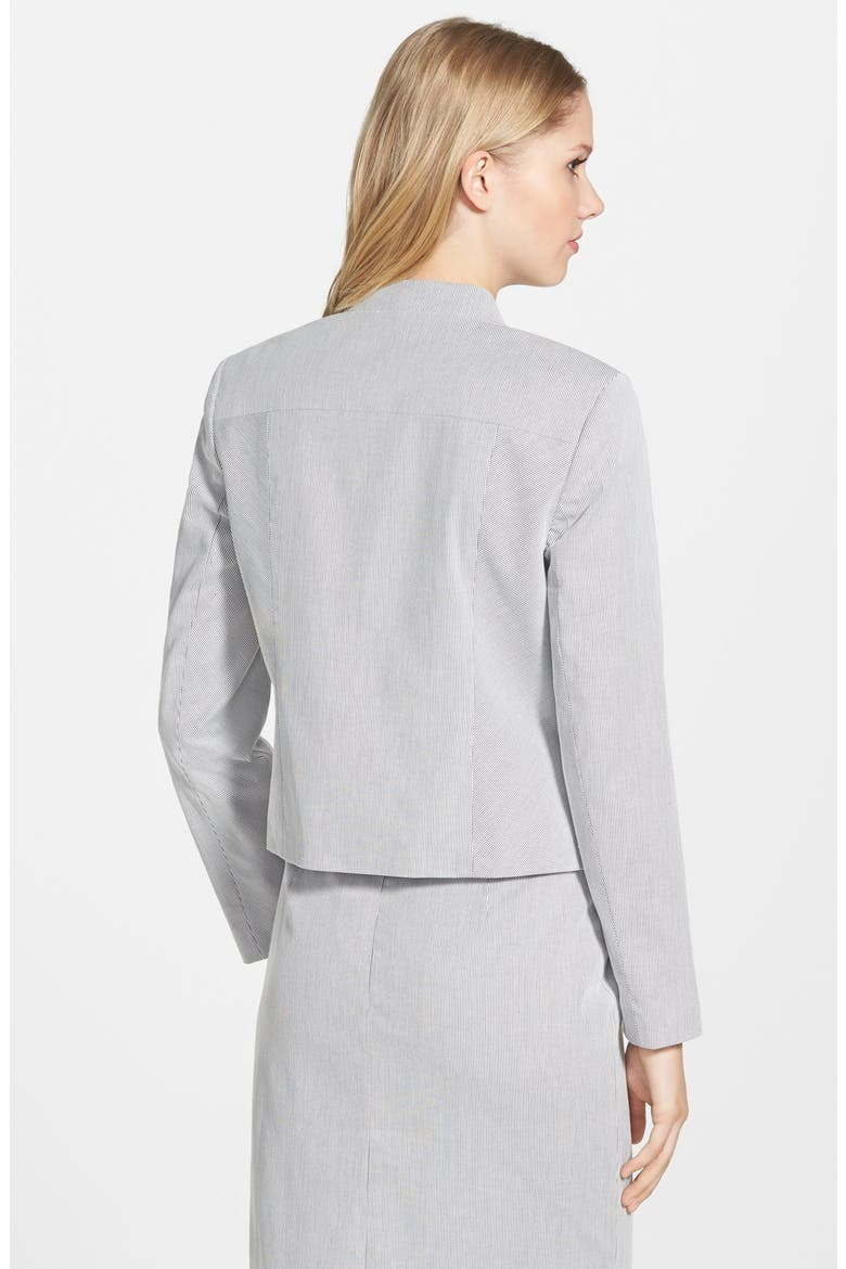 Open Front Seersucker Jacket, Alternate, color, NAVY SEERSUCKER STRIPE
