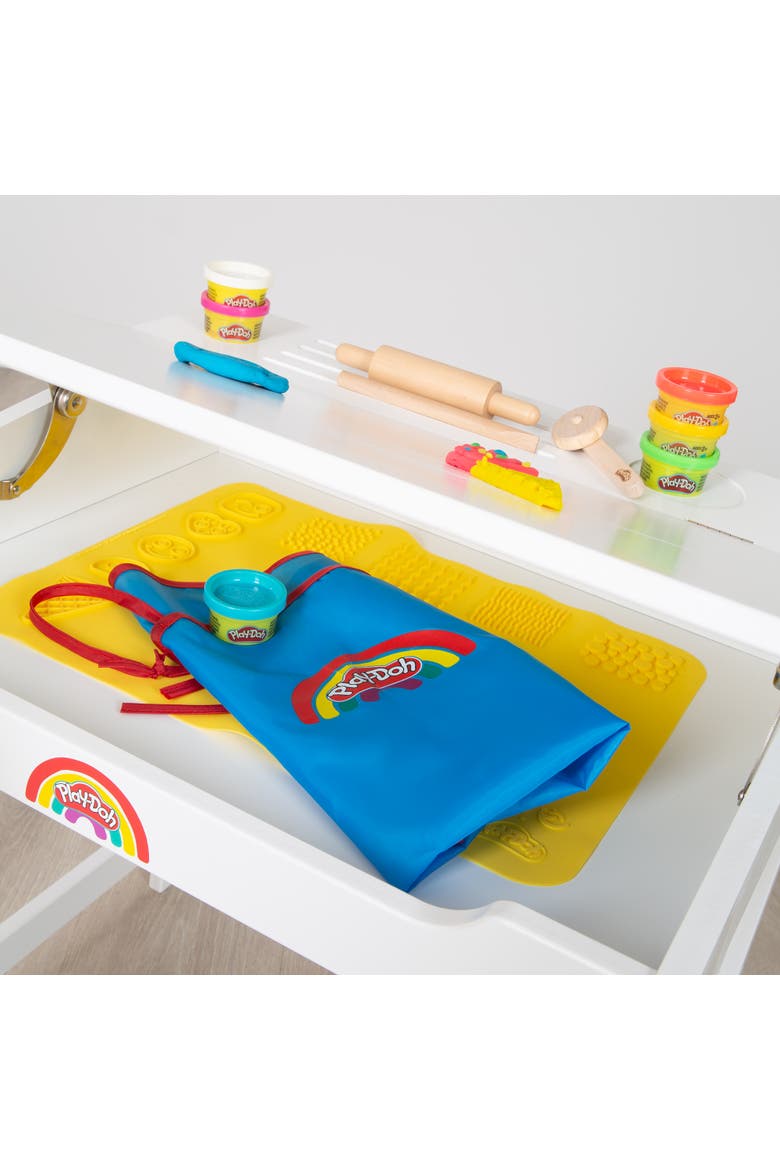 School Desk Set, Wooden Chair, 6 Colors, Apron, Tools, 3D Mat, Kids 3+, Alternate, color, Multicolored