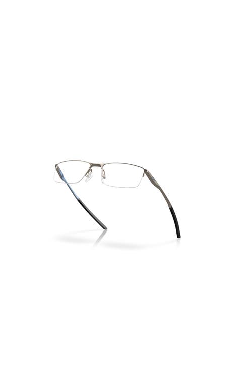 Oakley 56mm Rectangle Optical Glasses In Metallic