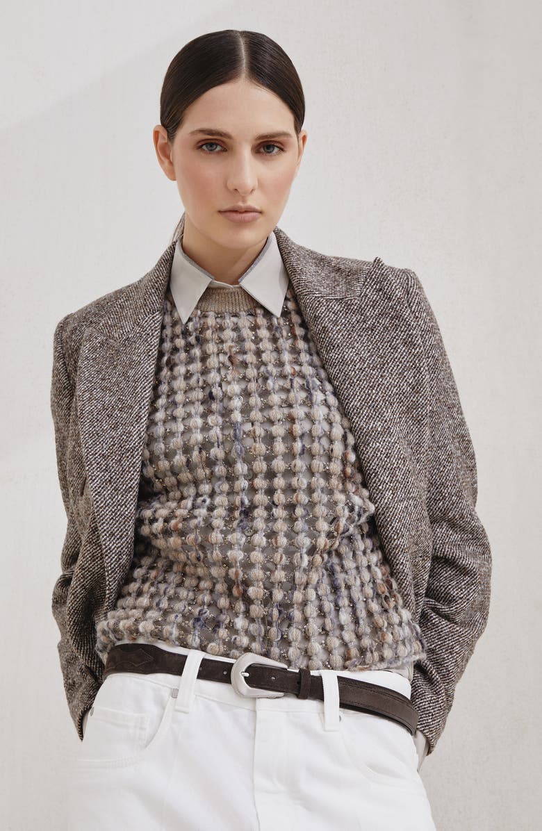 Brunello Cucinelli Suede belt, Alternate, color, Rust Brown