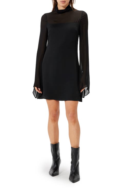 Marceau Long Sleeve Chiffon Minidress
