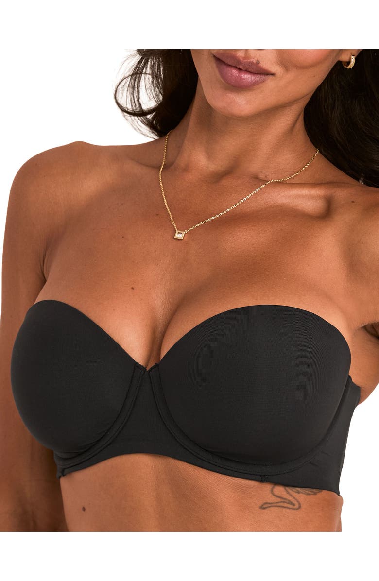 Adore Me Lou Contour Balconette Bra, Alternate, color, Black