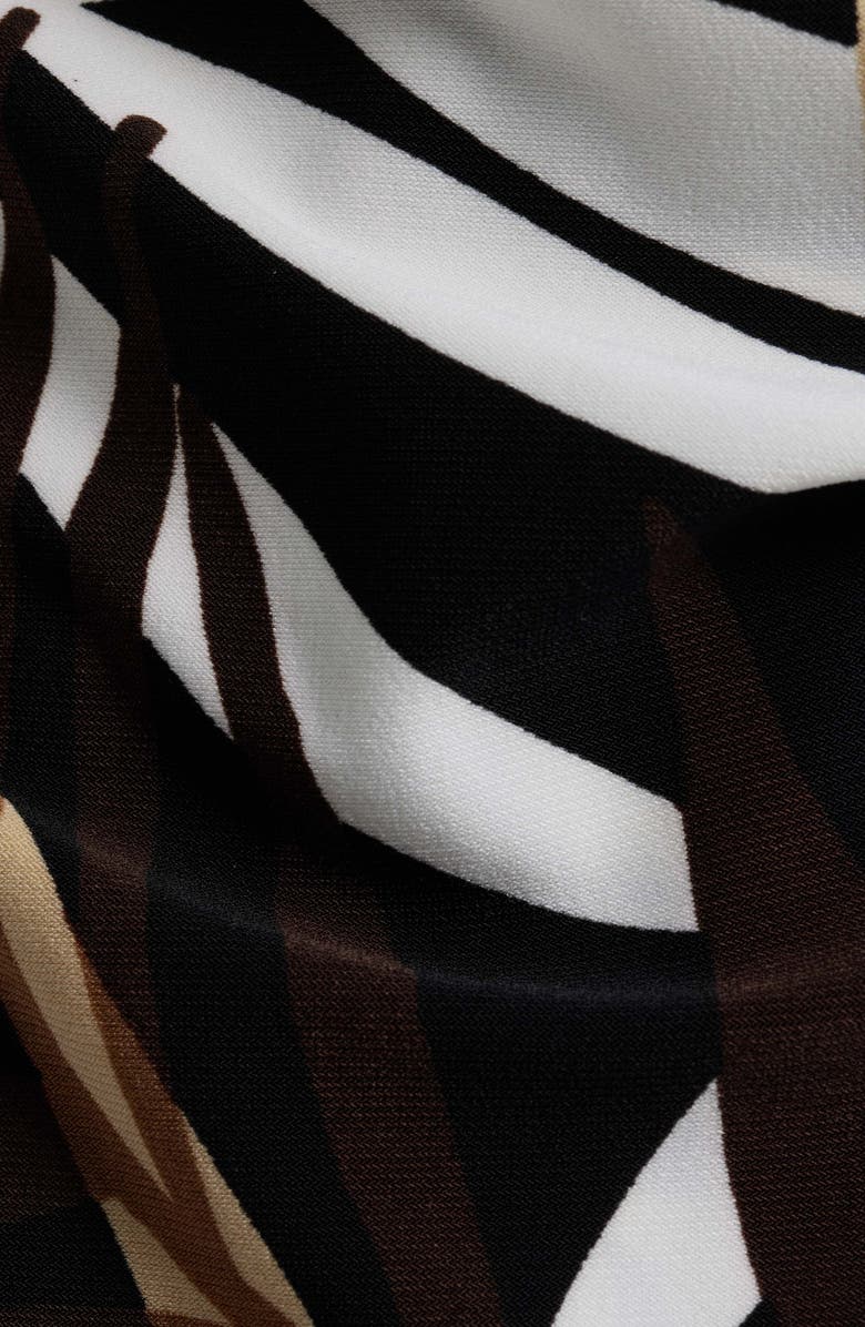 Anne Klein Leo Print Flutter Sleeve Wrap Top, Alternate, color, Anne Black Multi