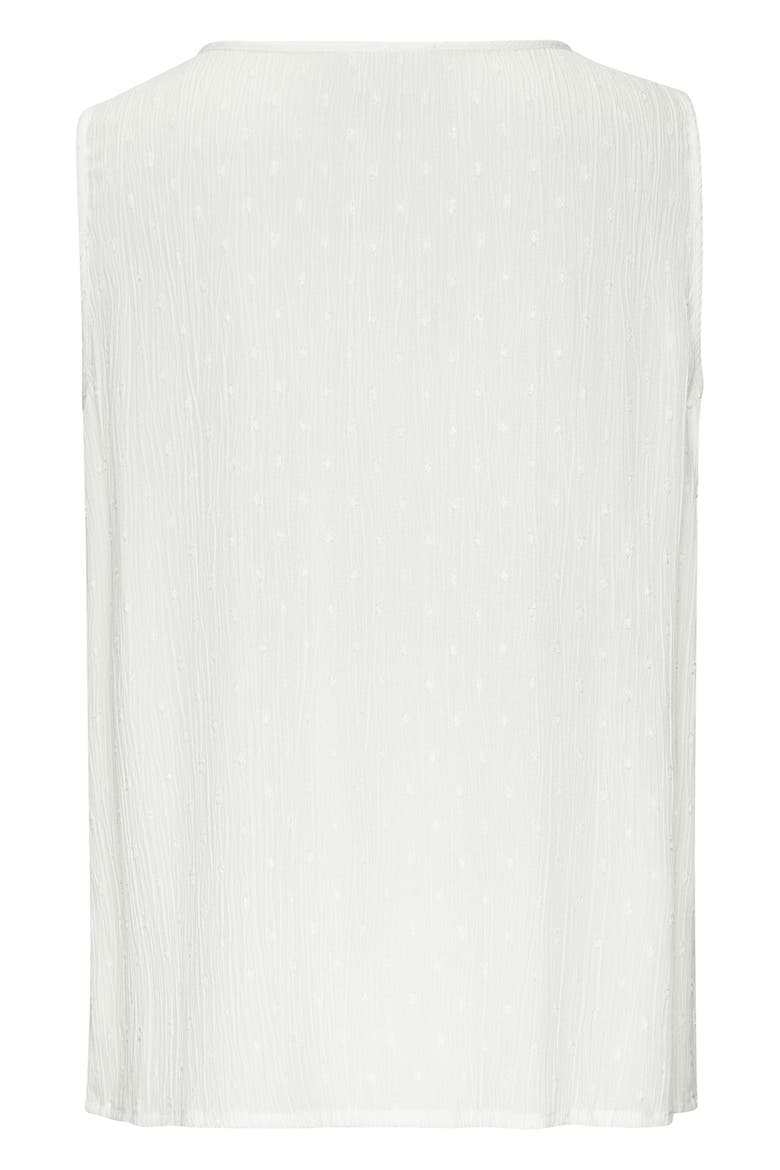 Lace Trim Sleeveless Blouse, Alternate, color, White