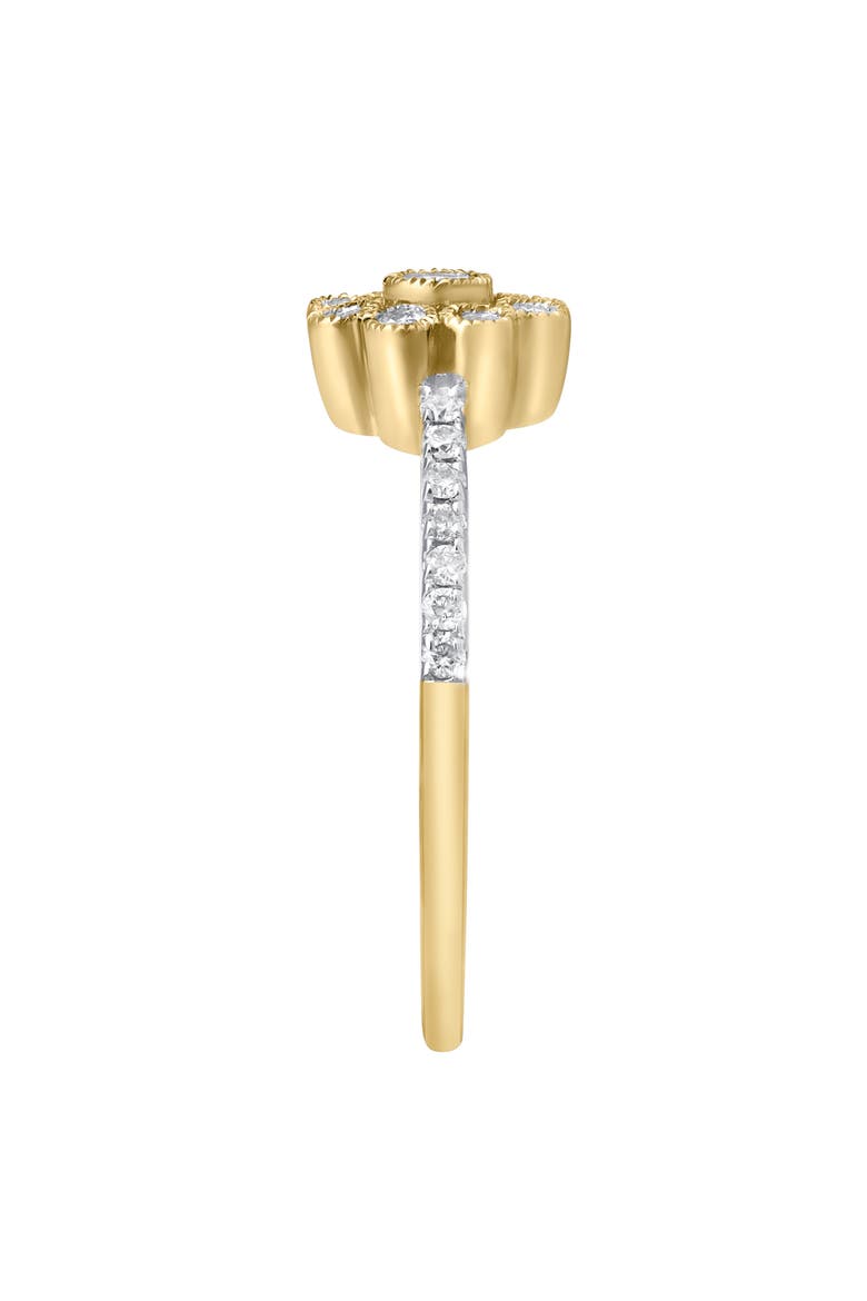 Whispered Petals 0.30 Ct Natural Diamond Floral 10K Gold Ring, Alternate, color, 10K Yellow Gold