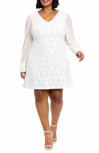 Chiffon Sleeve Daisy Sequin Dress