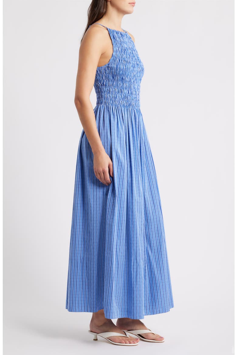 Laia Gingham Shirred Bodice Maxi Dress, Alternate, color, SOTTO