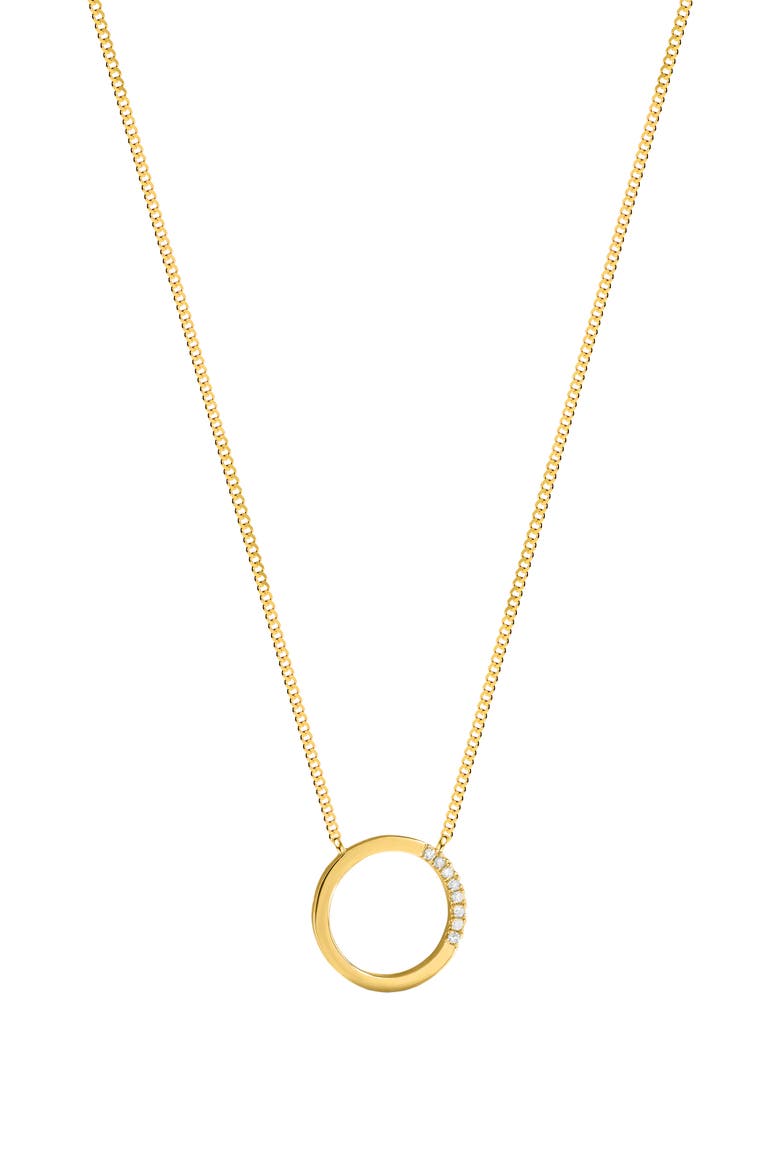 Venus Diamond Necklace |  8 natural diamonds | 925 Sterling Silver | Necklace | 15 - 16.5 in | Yellow 18k-Gold Plated, Main, color, Yellow 18k Gold Plated