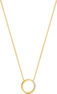 DPT Antwerp Venus Diamond Necklace |  8 natural diamonds | 925 Sterling Silver | Necklace | 15 - 16.5 in | Yellow 18k-Gold Plated