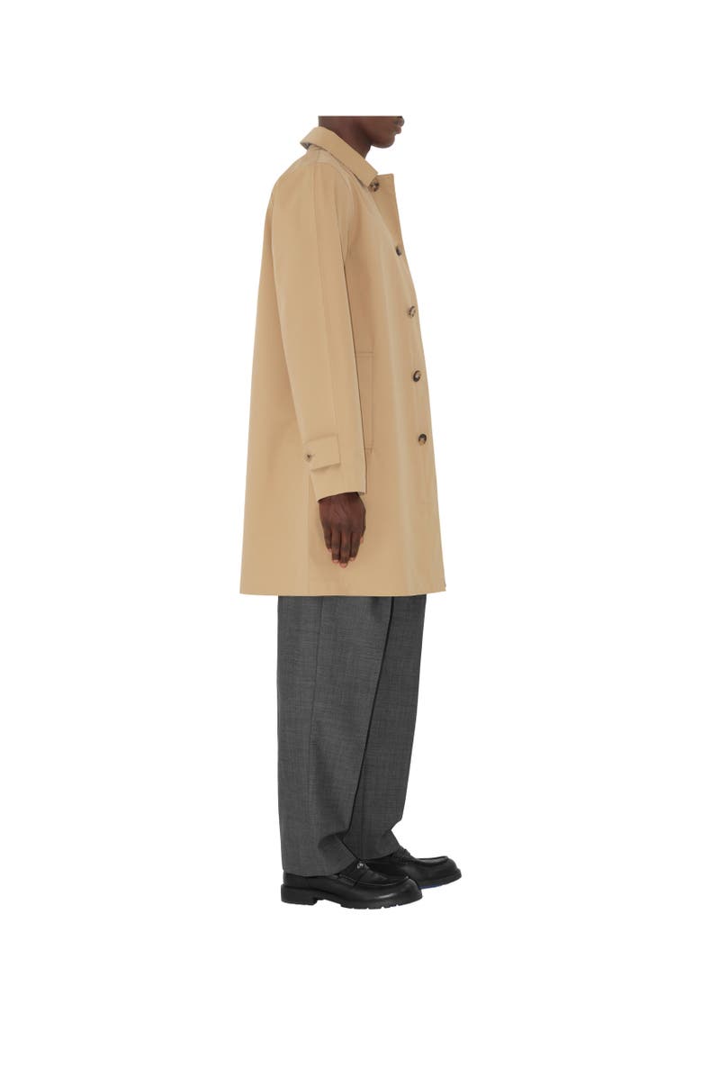 Burberry Mid-length Bonded Gabardine Car Coat, Alternate, color, Flax Beige