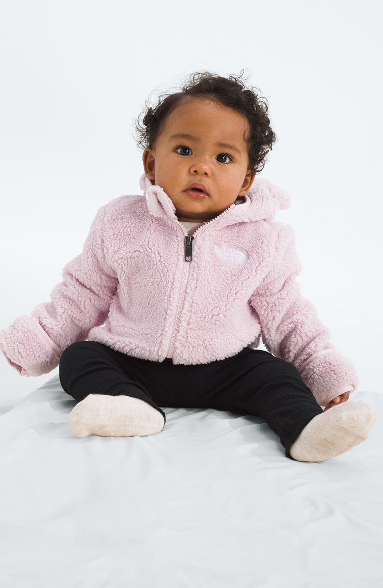 The North Face Campshire Ears Fleece Zip Hoodie, Main, color, Pale Blossom