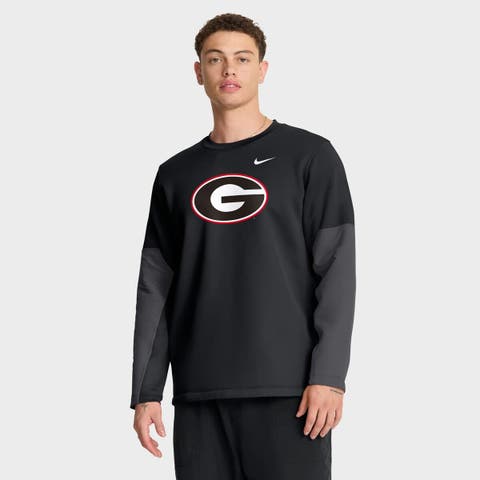 Men's Nike Black Georgia Bulldogs 2025 Sideline Coach Therma-FIT Long Sleeve T-Shirt