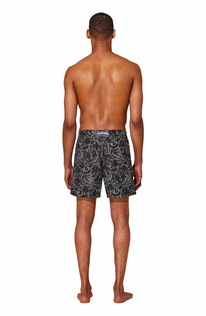 Vilebrequin Men's Black Octopus Swim Trunks, Alternate, color, 
