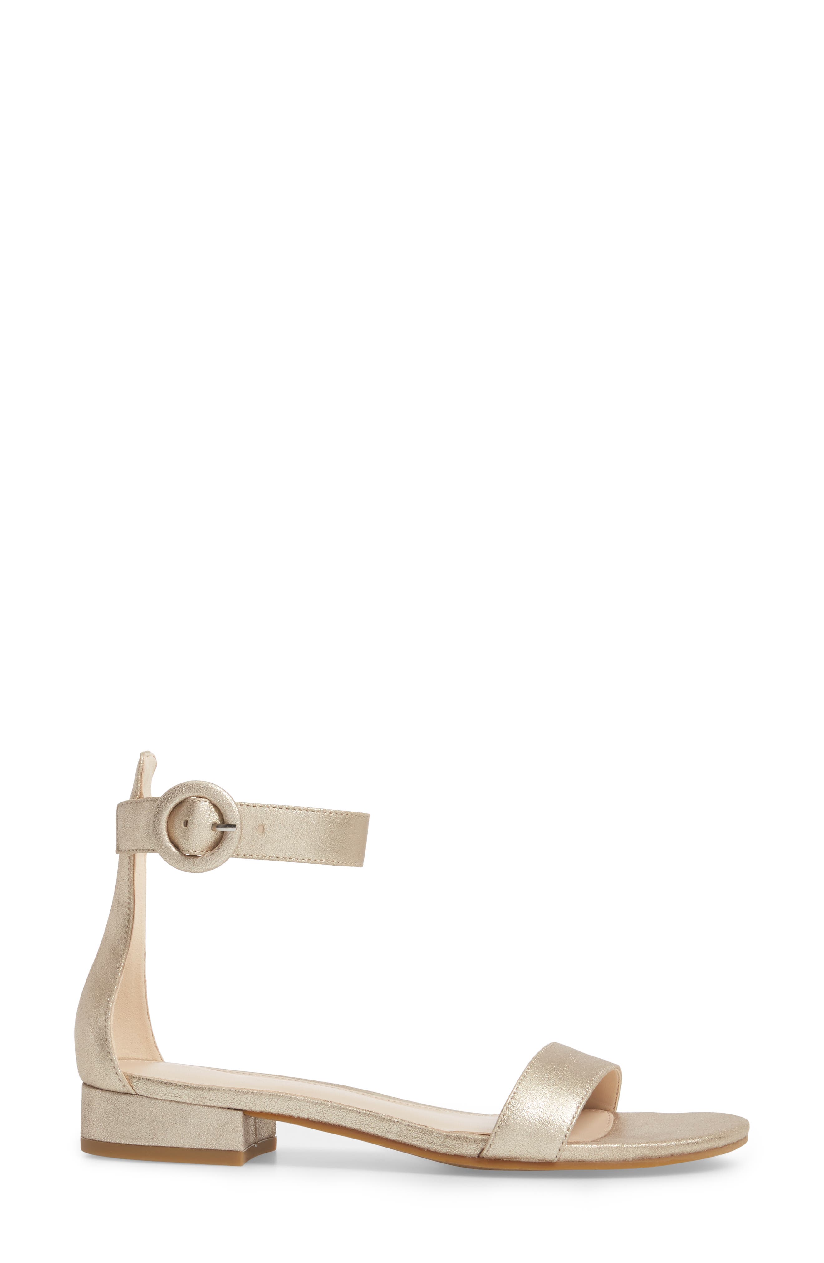 Newport Sandal, Alternate, color, PLATINUM GOLD METALLIC SUEDE