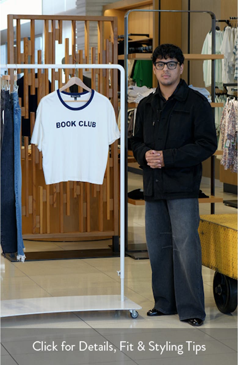 Book Club Crop Graphic Ringer T-Shirt, sales video thumbnail