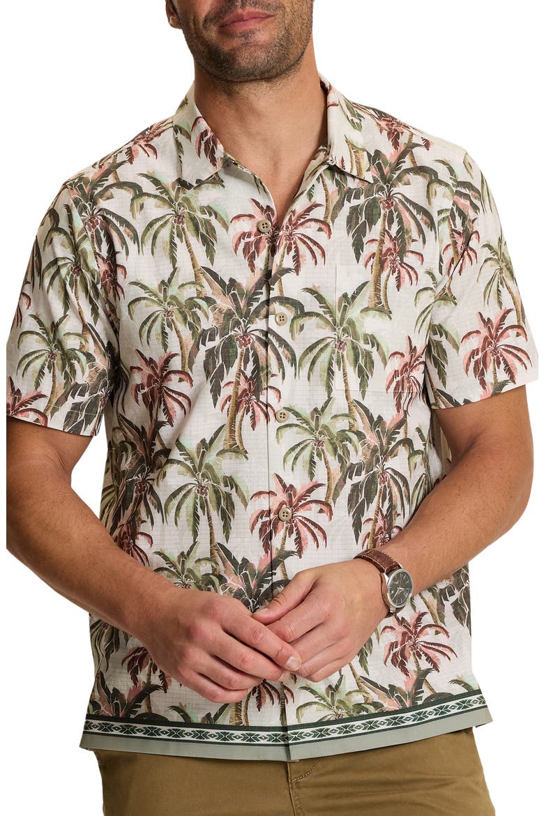 Bahama Coast IslandZone® Ping Palms Performance Shirt, Main, color, PALE JADE