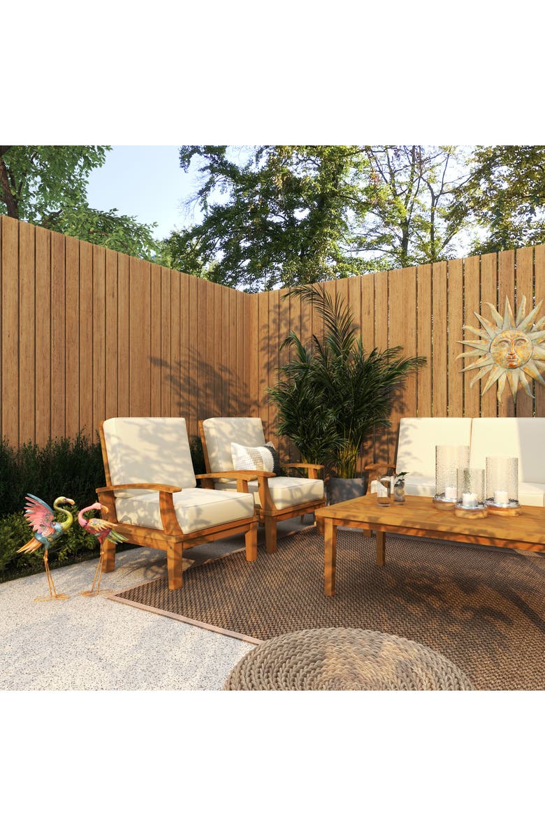 UMA Set of 2 Pink Flamingo Garden Sculptures, Alternate, color, Pink Garden