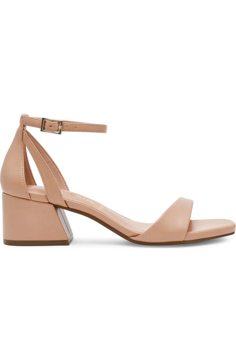 Anne Klein Mia Ankle Strap Sandal, Alternate, color, Natural Smooth