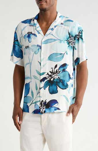 Relaxed Fit Floral Print Camp Shirt
