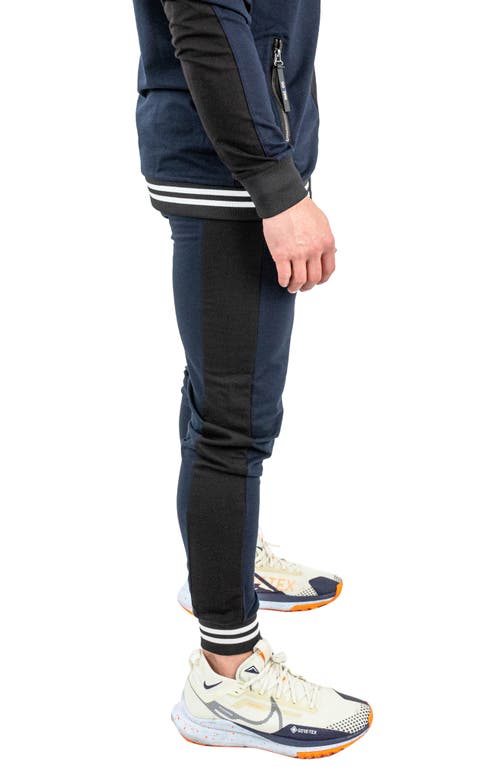 Maceoo Midnight Motion Skinny Fleece Joggers In Blue
