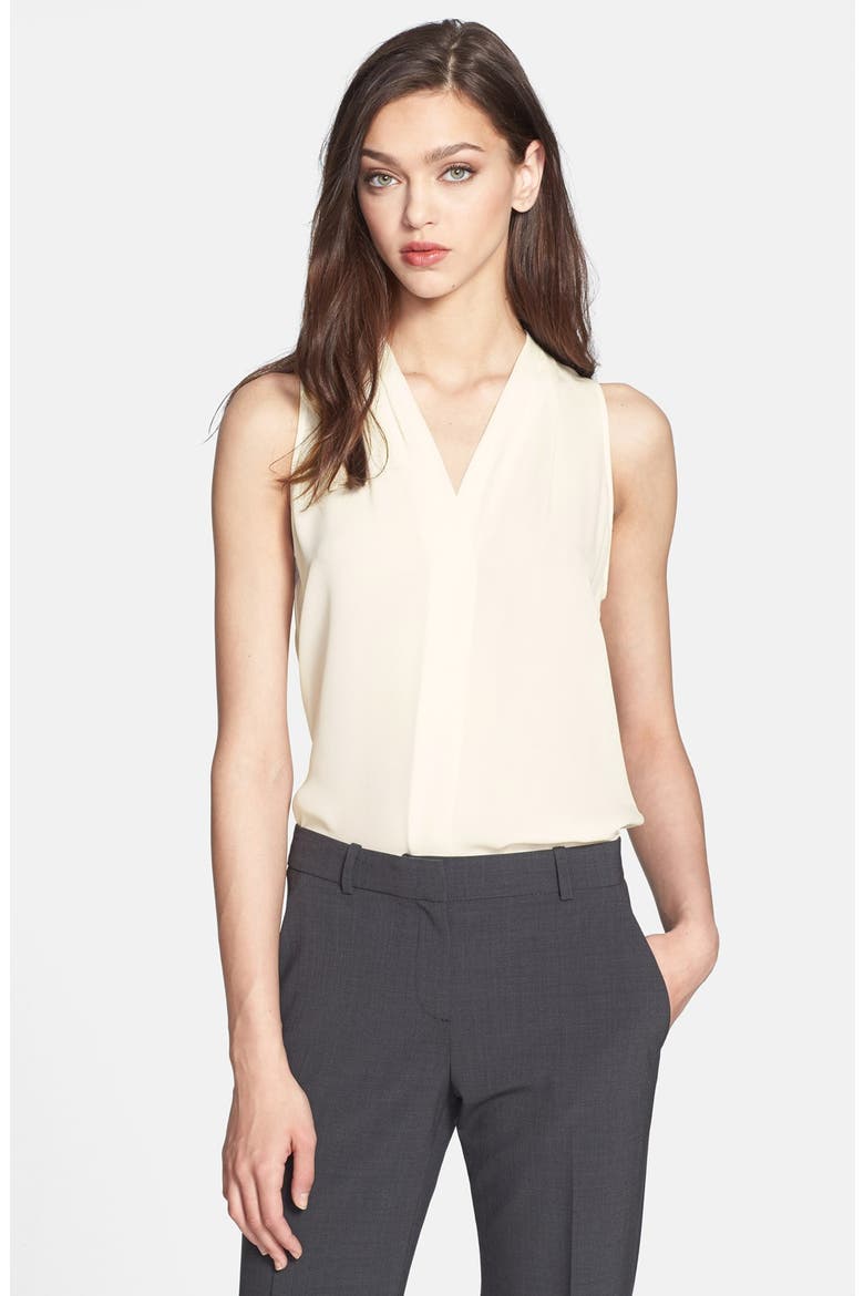 'Hylin' Silk Top, Main, color, IVORY