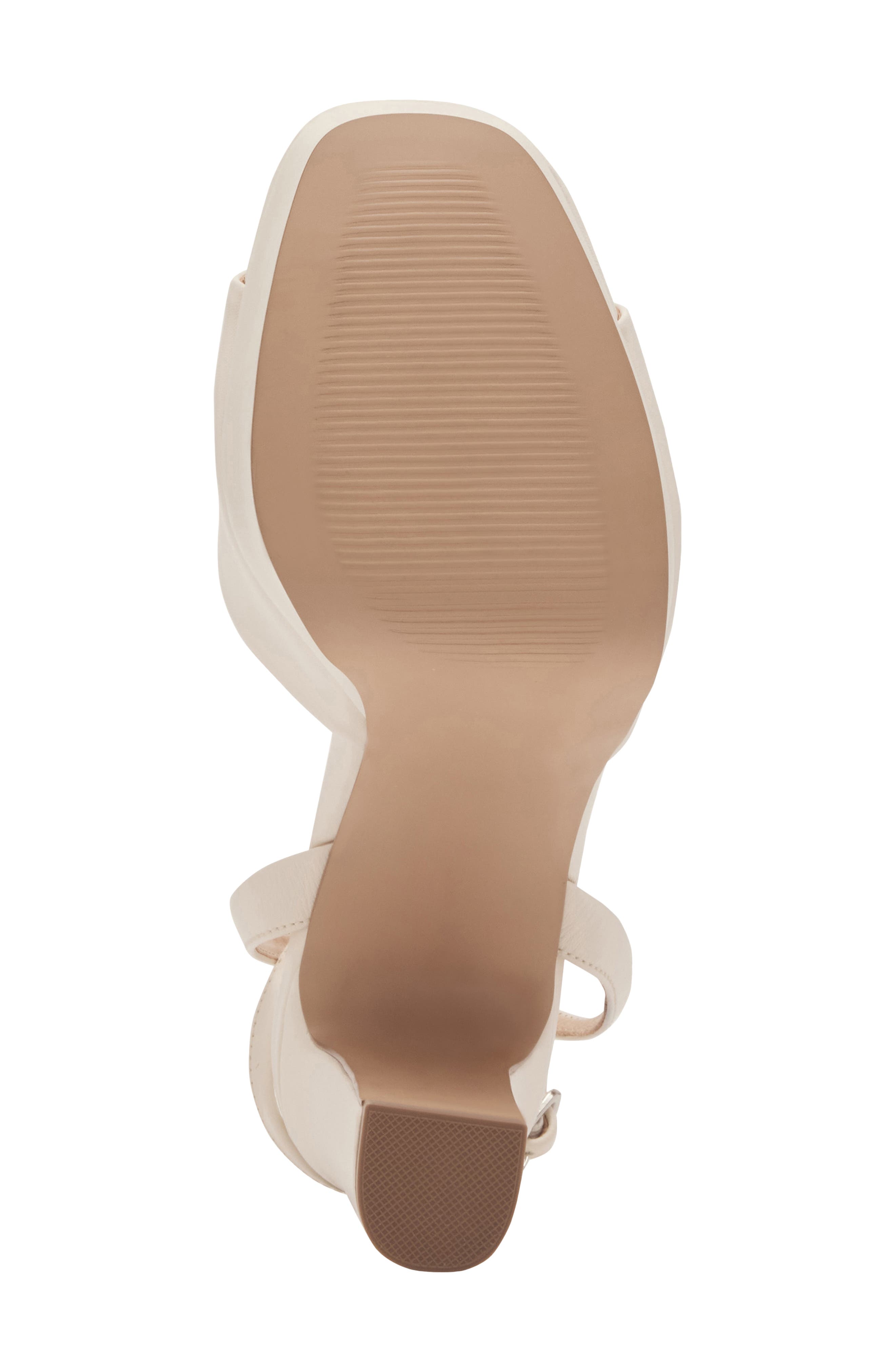 Assured Ankle Strap Platform Sandal, Alternate, color, BONE LEATH