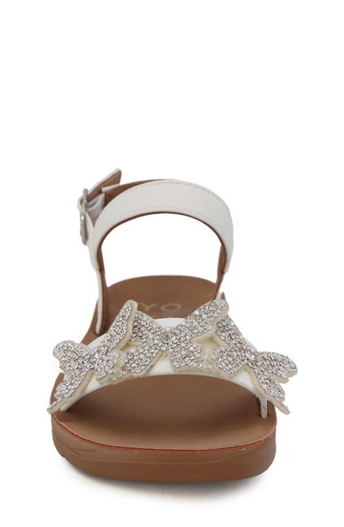 Yoki Kids' Embellished Butterfly Sandal In White
