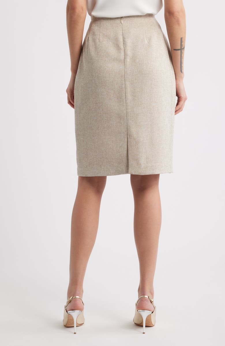 Tahari ASL Bouclé Pencil Skirt, Alternate, color, 
