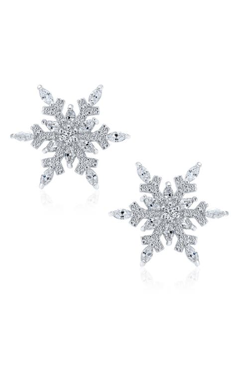 Big Holiday Snowflake Earrings