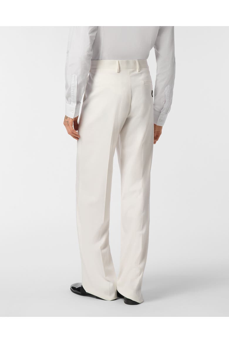 Wool Wide Leg Trousers Men, Alternate, color, white