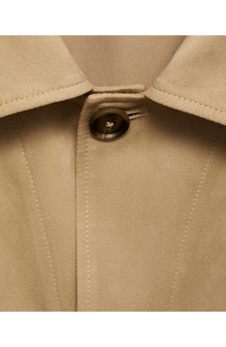 MANGO Faux Suede Jacket, Alternate, color, Beige