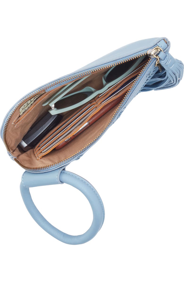 HOBO Sable Leather Wristlet, Alternate, color, Bluebell
