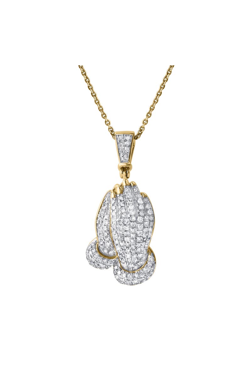 LuvMyJewelry Amoria 10K Gold Diamond Pendant - 6.25 CT, Main, color, 10K Yellow Gold