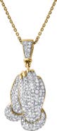 LuvMyJewelry Amoria 10K Gold Diamond Pendant - 6.25 CT
