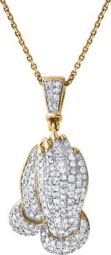 LuvMyJewelry Amoria 10K Gold Diamond Pendant - 6.25 CT