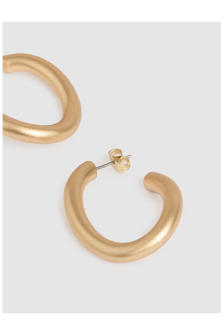 Freya Wave Hoop Earrings, Alternate, color, GOLD TONE