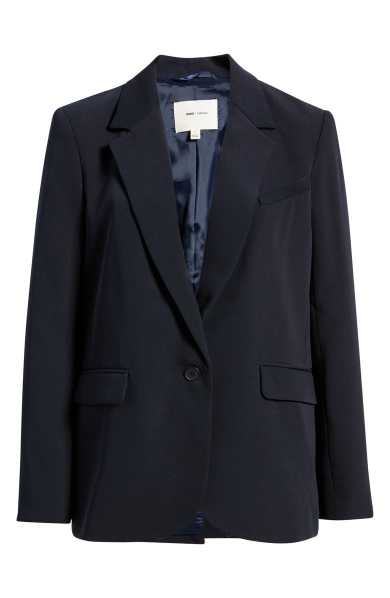 Mavi Jeans One-Button Blazer, Alternate, color, Dark Navy