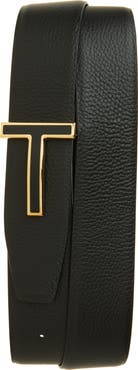 TOM FORD Reversible T Icon Leather Belt