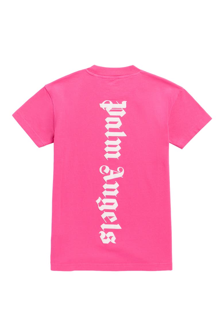 Kids' Overlogo Tee Dress, Alternate, color, FUCHSIA WHITE