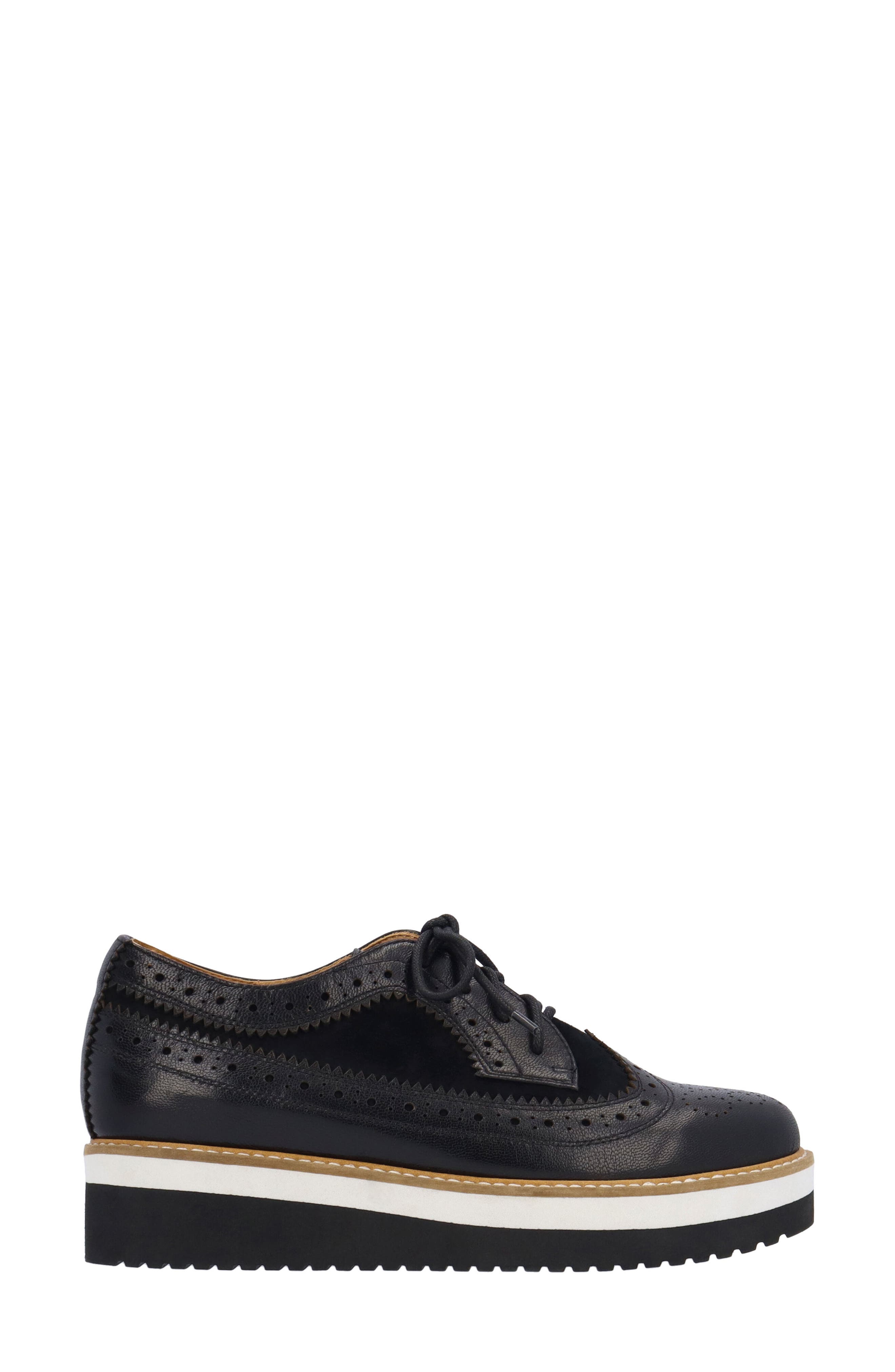 L'Amour des Pieds Zorielle Platform Oxford, Alternate, color, Black