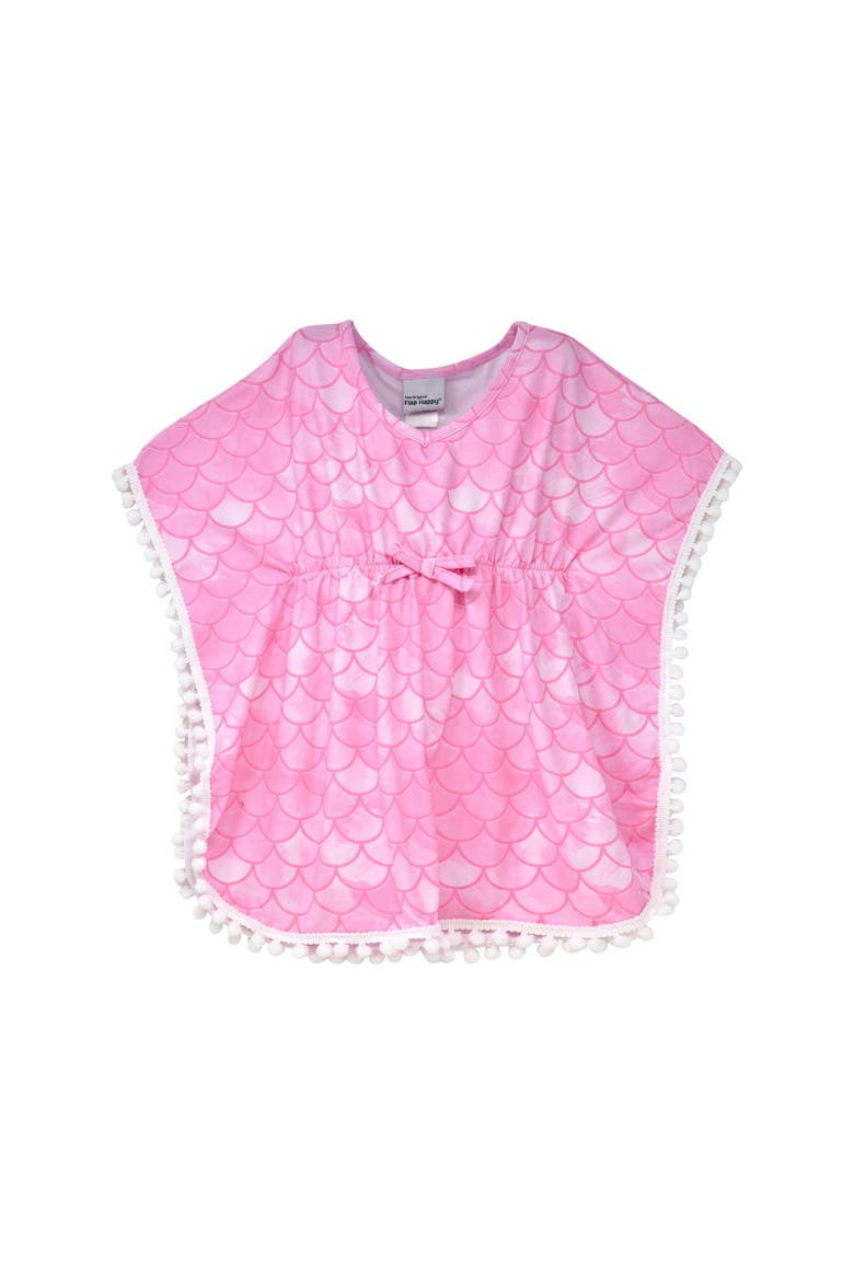 Triple Brushed Girls UPF 50+ Kaia Beach Swim Cover-Up, Main, color, Pixie Scales Pink