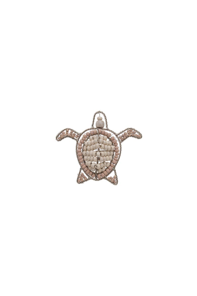 Napkin Rings Turtle - Wood and Metal, Main, color, Brown