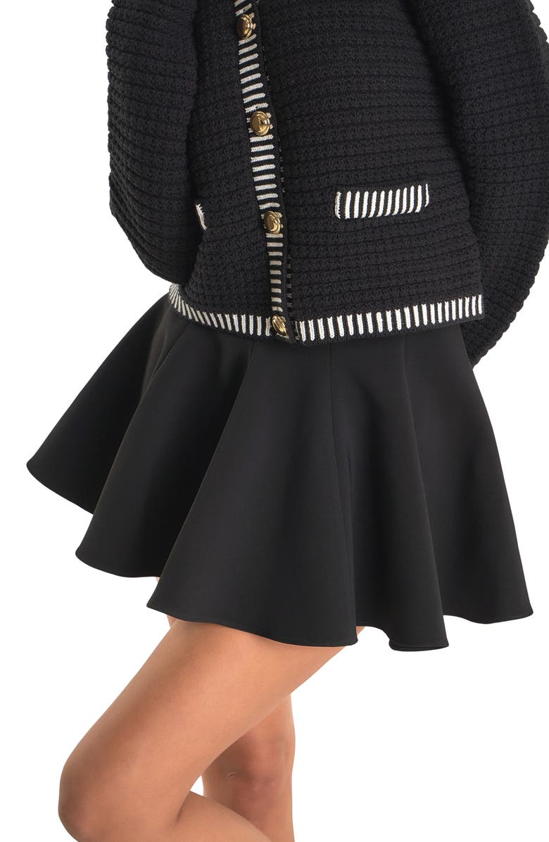 Endless Rose Circle Pleated Miniskirt, Alternate, color, Black